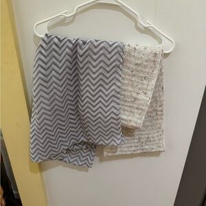 Six Chevron and Knit Patterned Scarves